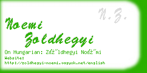 noemi zoldhegyi business card